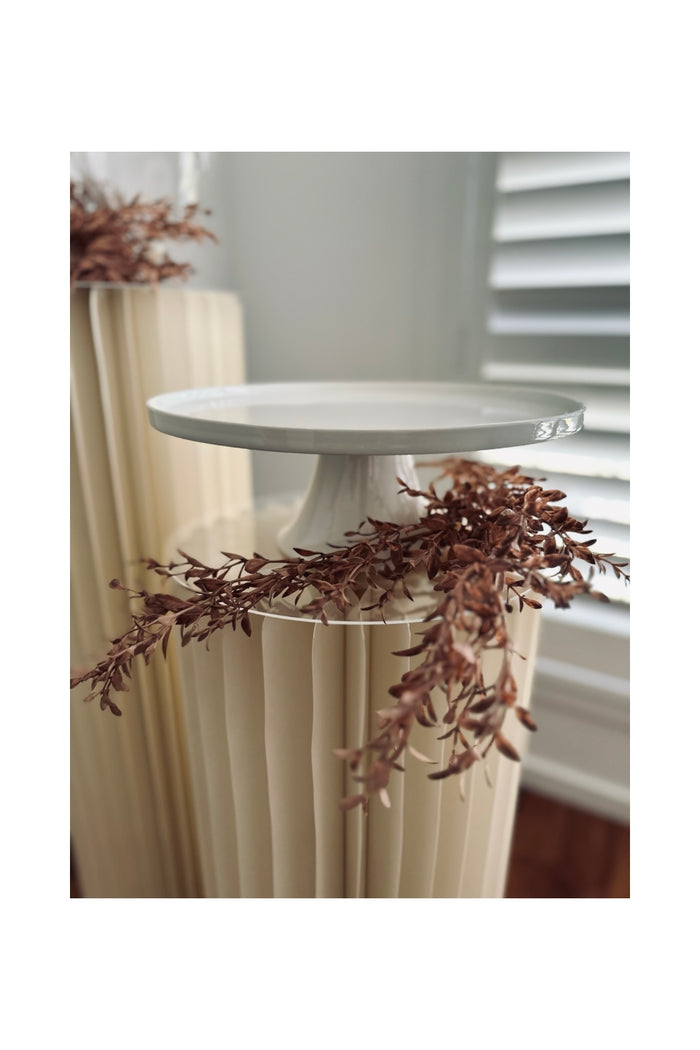 Cake Stand (footed) in White Ceramic