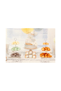 Cake / Dessert Stand 3-Tiered in White Ceramic