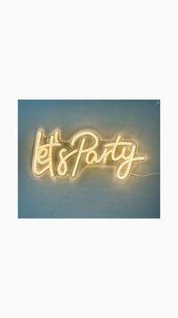 Event Signage Neon - Let's Party