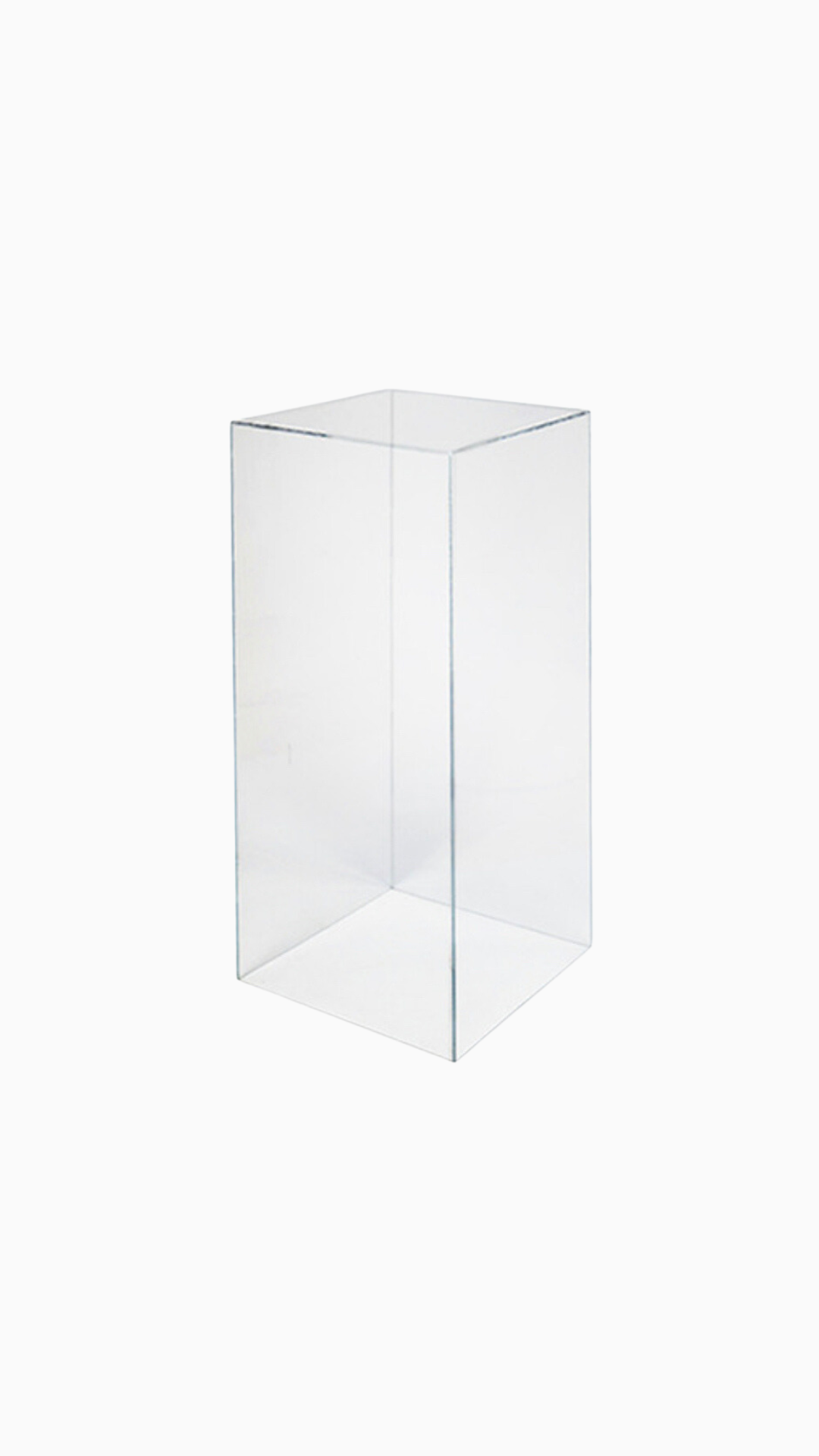 Pedestal Plinth Clear Acrylic Medium