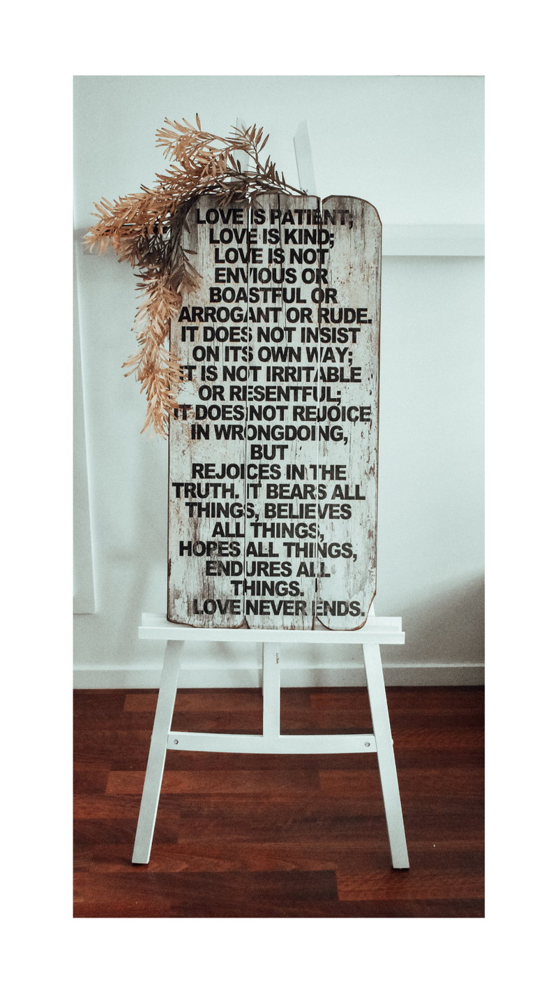 Event Signage -  Love Never Fails Wall art